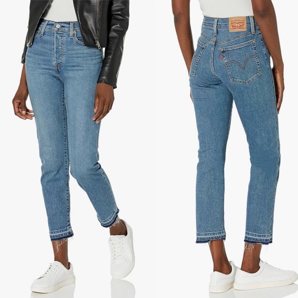 Levi's Women's High-Rise‎ Wedgie Straight Cropped Jeans Turned On Me - Picture 1 of 10